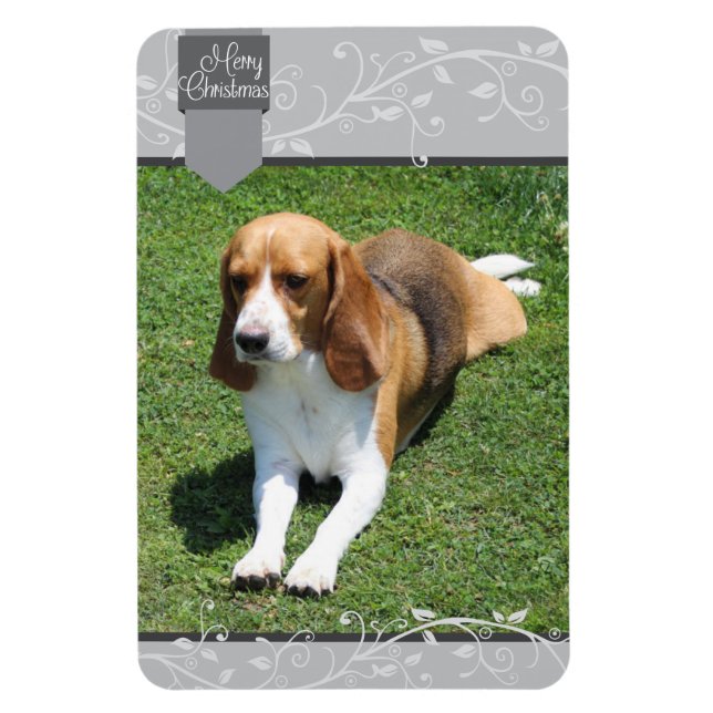 Ímã Prata e Feliz Natal (Vertical)