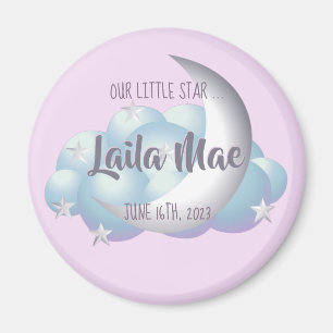 Imã "Prata" Pequena Lua e Estrelas