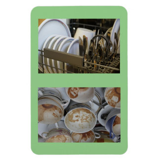Ímã Pratos limpos/sujos de 4" x 6" Sem texto