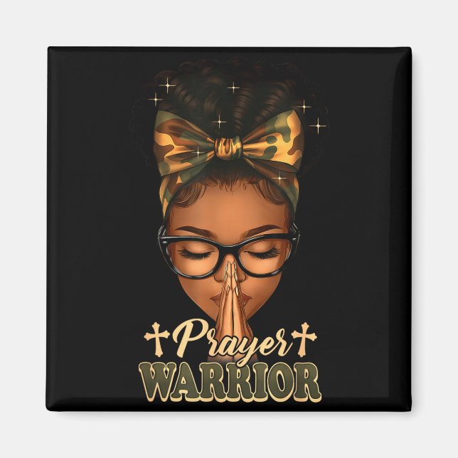 Imã Prayer Warrior Christians Camo African American Af (Frente)