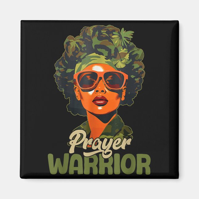 Imã Praying Black Woman Afro Christian Sayings Prayer  (Frente)