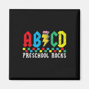 Imã Pré-escola Abcd Rocks Primeiro Dia Professor Pré-k