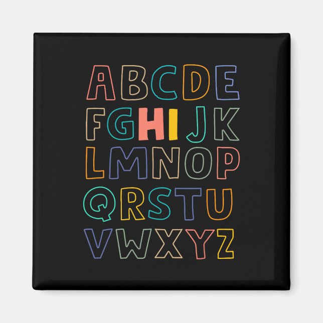 Imã Pré-K Jardim De Infância - Alphabet De Volta Ao Te (Frente)