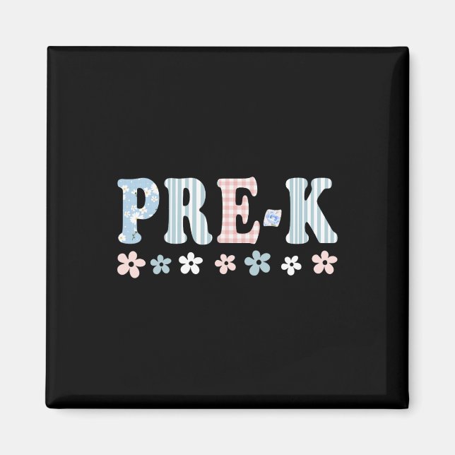 Imã Pré-k Primeiro Dia De Aula Professor De Pré-Escola (Frente)