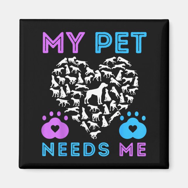 Imã Precisa de Animais de Apoio Emocional Cachorro Men (Frente)