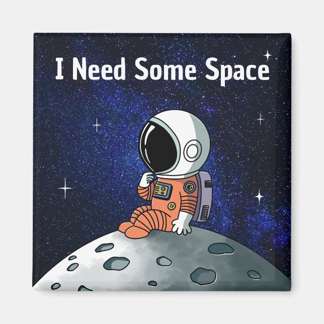 Imã Precisa Espaço, Astronauta, Cosmonauta, Personaliz (Frente)