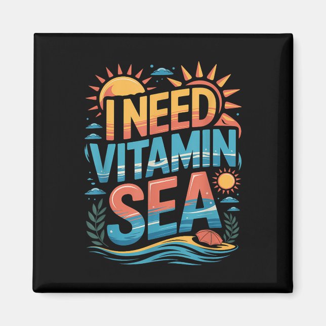Imã Preciso da vitamina do mar Vibrações de férias de  (Frente)