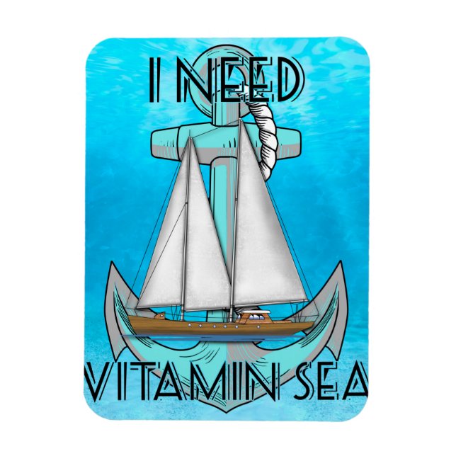 Ímã Preciso De Barco De Mar De Vitamina (Vertical)