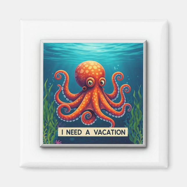 Imã Preciso de férias. (Frente)