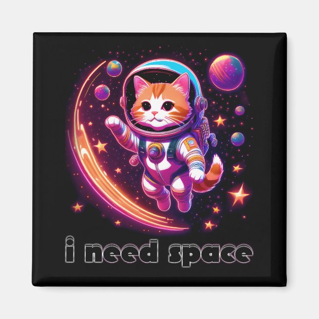 Imã Preciso De Gato Espacial (Frente)