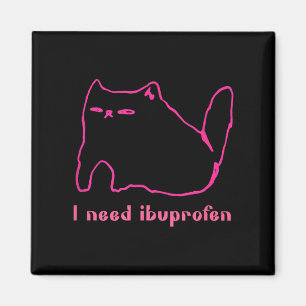 Imã Preciso De Ibuprofen Engraçado Gato Uni Dando Pres