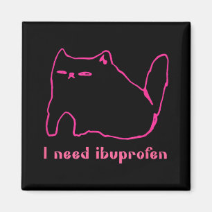 Imã Preciso De Ibuprofen Engraçado Gato Uni Dando Pres