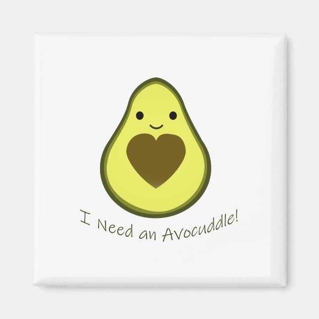 Imã Preciso de um Avocuddle Cute Kawaii Avocado (Frente)