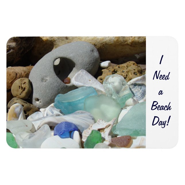 Ímã Preciso de um dia de praia! (Horizontal)