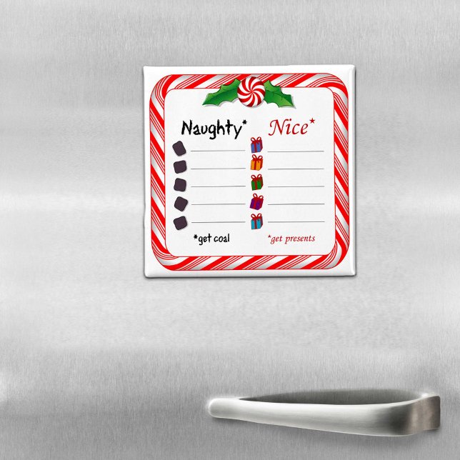 Imã Preencha o Vazio Magnet Naughty ou Nice (Did you make the list? Naughty and Nice List Magnet.)