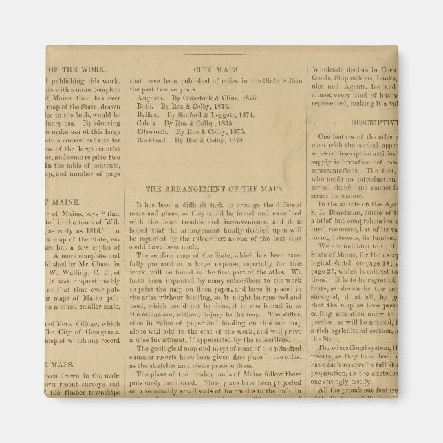 Imã Preface Atlas do estado de Maine (Frente)