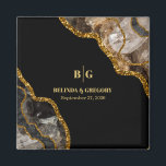 Imã Prefeito de Casamento com Glitter Geodo de Agato P<br><div class="desc">Um belo design de gema de cristal de gemstone de geodo preto e dourado com acentos de brilho dourado. Esta elegante design de efeito de mármore que combina tons pretos e ouro cria uma sofisticada peça de abstrato. A combinação de cores preta e dourada cria um sofisticado estilo de moda...</div>