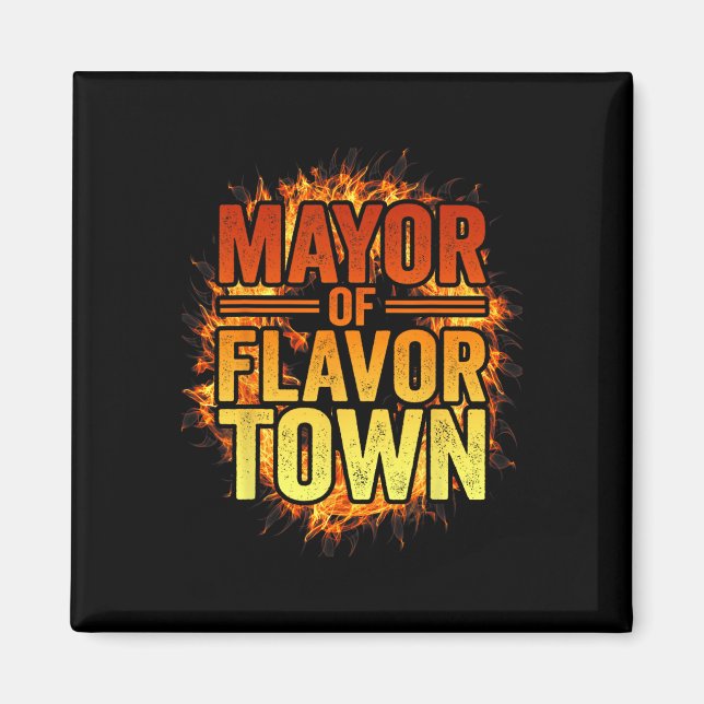 Imã Prefeito De Flavortown Bem-vindo À Cidade Do Sabor (Frente)