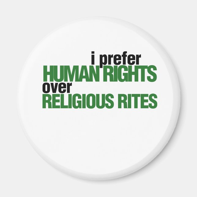 Imã Prefiro os direitos humanos (Frente)