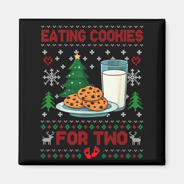 Imã Pregnancy New Mom Baby Pregnant Christmas Couples  (Frente)