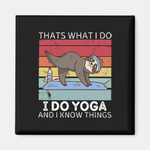 Imã Preguiça Retro Isso É O Que Eu Faço Eu Faço Yoga E