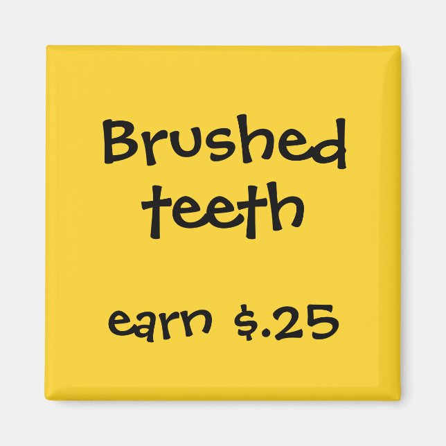 Imã Prêmios Chore para Crianças (Frente)