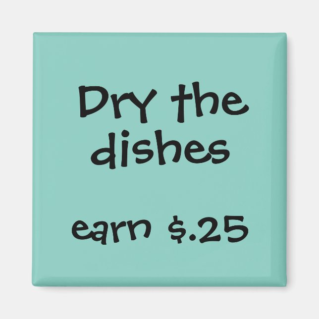 Imã Prêmios Chore para Crianças (Frente)