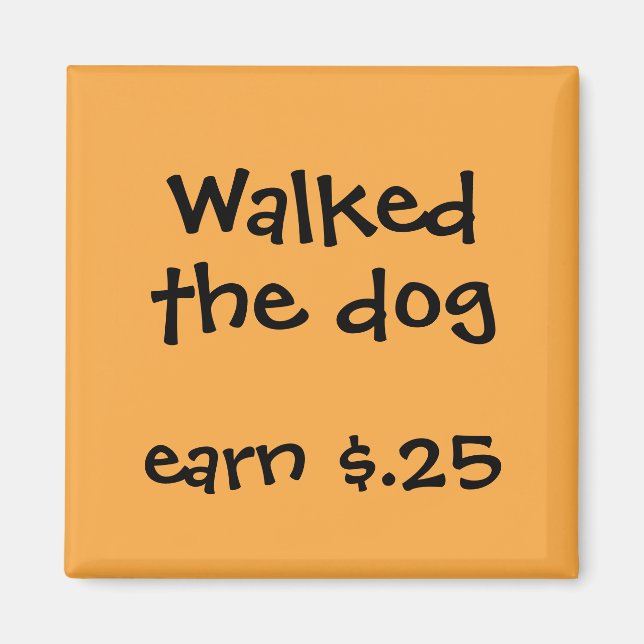 Imã Prêmios Chore para Crianças (Frente)