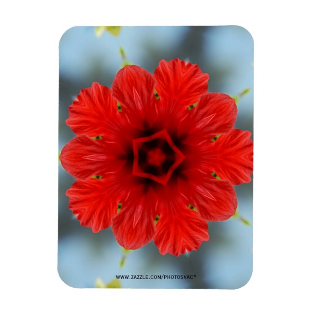 Ímã Premium Flor Vermelha (Vertical)