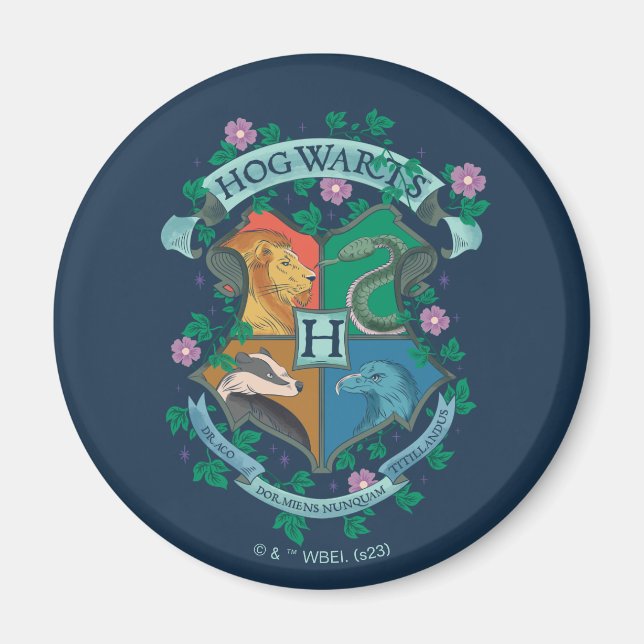 Imã Prender Floral HOGWARTS™ (Frente)