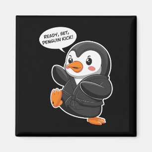 Imã Preparado Pinguin Chute Arte Marcial Karate Caneta