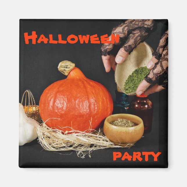 Imã Preparativos para souvenir de Halloween (Frente)