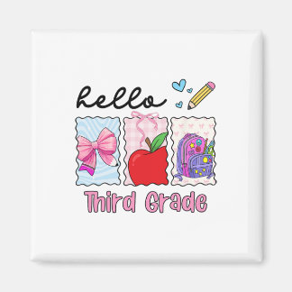 Imã Preppy Girly Ck De Volta à Escola Olá Terceira Sér