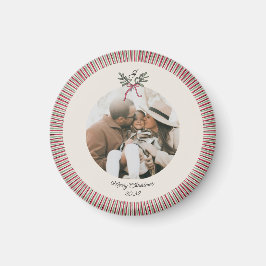 Imã Preppy Holiday Ornament Magnet with Photo 