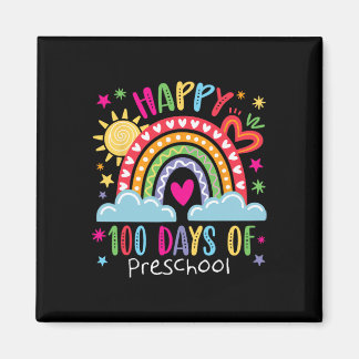 Imã Preschool Teacher Girls Kids Rainbow 100 Days Of S