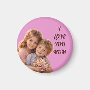 IMÃ PRESENETE DE AMOR ROSA PARA MÃE, DIA DAS MÃES, ANI