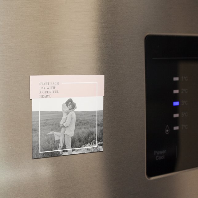 Imã Presente Adorável da Família Rosa Pastel Foto Mode (Criador carregado)