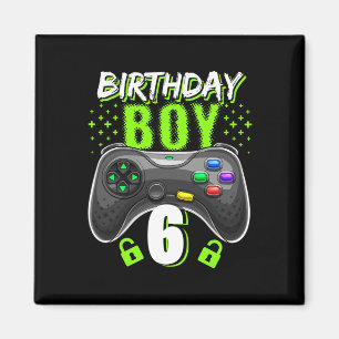 Imã Presente de 6º aniversário do menino de 6 controla