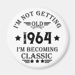 Imã Presente de 60 anos personalizado preto