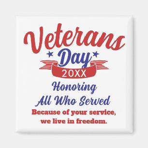 Imã Presente de Agradecimento do Dia dos Veteranos