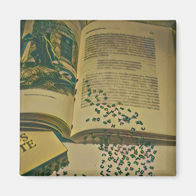 Imã Presente de amante de biblioteca (Frente)