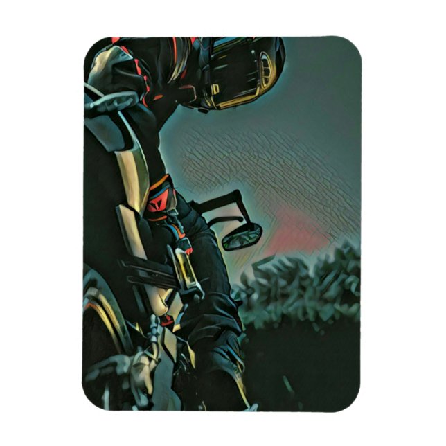 Ímã presente de amante de motocicletas (Vertical)