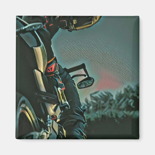 Imã presente de amante de motocicletas (Frente)