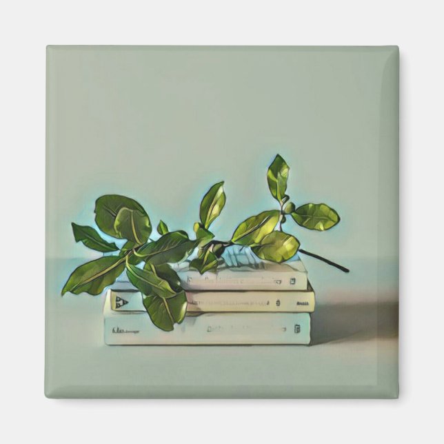 Imã presente de aniversário da biblioteca (Frente)