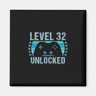 Imã Presente de Aniversário de 32 Anos Vintage de Jogo