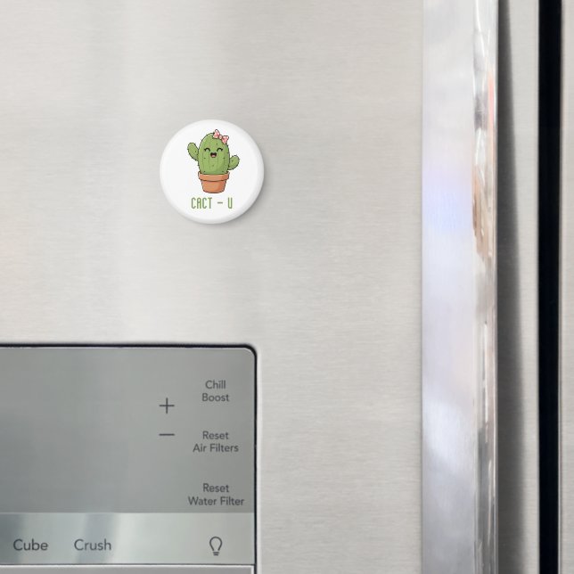 Imã Presente de Aniversário de Casal de Cactus Engraça (In Situ (Fridge))