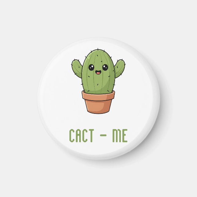 Imã Presente de Aniversário de Casal de Cactus Engraça (Frente)