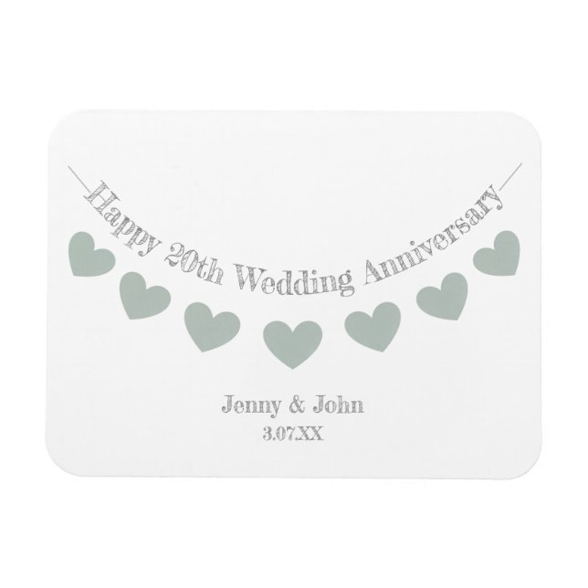 Ímã presente de aniversário de casamento da 20 china (Horizontal)