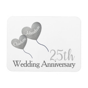 Ímã Presente de aniversário de casamento de 25 de pra