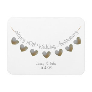 Ímã presente de aniversário de casamento de 30 pérol